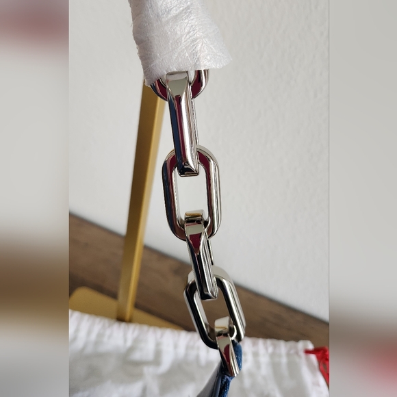 NWT Christian Louboutin Blue Denim Shoulder Bag - Picture 8 of 16